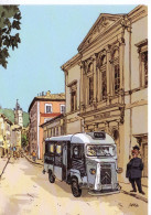 Citroen Type H  -  Palais De Justice, Draguignan -  Art Card Par Michael Crosa - CPM - Camions & Poids Lourds