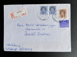 NETHERLANDS 1987 REGISTERED LETTER HATTEM TO ZWOLLE 06-01-1987 NEDERLAND AANGETEKEND - Briefe U. Dokumente