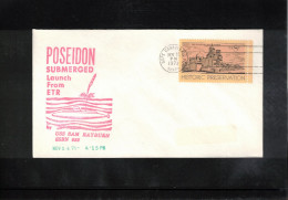 USA 1971 Launching Of Poseidon Rocket From Submarine Interesting Cover - Militaria