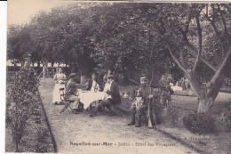 Cpa -80- Noyelles Sur Mer -animée- Jardins Hotel Des Voyageurs - Chasseurs -edi Hotel Des Voyageurs N°2 - Noyelles-sur-Mer