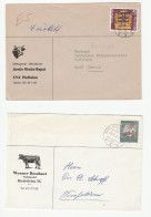 COWS 1966 & 1983 Illus ADVERT COVERS Switzerland Stamps Cow Cattle Cover - Kühe