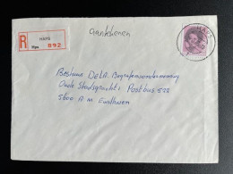 NETHERLANDS 1983 REGISTERED LETTER HAPS TO EINDHOVEN 04-02-1983 NEDERLAND AANGETEKEND - Lettres & Documents