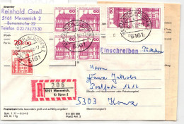 BRD Bund 995 U.a. Auf Brief Paketkarte, 995 Vom Eckrand #KD628 - Autres & Non Classés