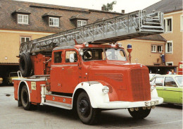 Mercedes-Benz LKo 315 DL30 Aufbau Metz - Feuerwehrzeuge Haubenwagen  (1954)  - CPM - Transporter & LKW