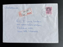 NETHERLANDS 1985 REGISTERED LETTER DEN HAM TO UTRECHT 07-03-1985 NEDERLAND AANGETEKEND - Lettres & Documents