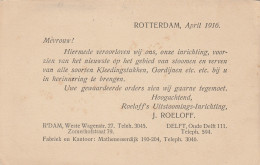 4893405Delft, Reclame Van Roeloff’s Uitstoomings Inrichting. 1916.  - Delft
