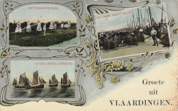 4893476Vlaardingen, Groeten Uit Vlaardingen. (Poststempel 1909) (Linksboven Een Vouw)  - Vlaardingen