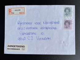 NETHERLANDS 1993 REGISTERED LETTER HALLUM TO VEENDAM 06-05-1993 NEDERLAND AANGETEKEND - Brieven En Documenten