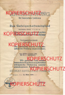 Original Dokument - Heeresversuchsanstalt Peenemünde , 1944 , HAP 11 Karlshagen , Raketen , V1 , V2 , Mecklenburg , HVA - 1939-45