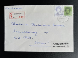 NETHERLANDS 1993 REGISTERED LETTER GRIJPSKERK TO VIANEN 16?-02-1993 NEDERLAND AANGETEKEND - Brieven En Documenten