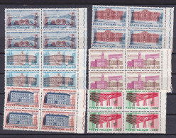 1961 Italia Italy Repubblica UNITA' D'ITALIA 4 Serie Di 6 Valori In Quartina MNH** UNITY OF ITALY Block 4 - 1961-70:  Nuevos