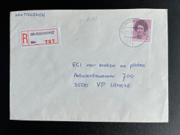 NETHERLANDS 1984 REGISTERED LETTER GRUBBENVORST TO UTRECHT 23-05-1984 NEDERLAND AANGETEKEND - Lettres & Documents