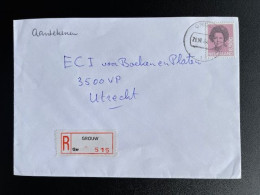 NETHERLANDS 1984 REGISTERED LETTER GROUW TO UTRECHT 26-06-1984 NEDERLAND AANGETEKEND - Brieven En Documenten