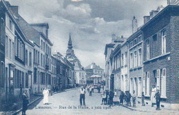 482517Lessines, Rue De La Halle 1 Juin 1908. .(voir Coins Voir Des Bords) - Lessines