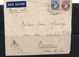 NIGERIA - 1938 - IMPERIAL AIRWAYS  TO FRANCE DELAYED AT BRINDISI VIA KHARTOUM WITH   BACKSTAMP - Nigeria (...-1960)