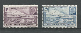 Saint Pierre And Miquelon Scott #206A - 206B Complete MLH VF .......................(w101) - Unused Stamps