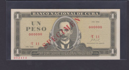 1 PESO 1968 UNC / SC SPECIMEN - Cuba