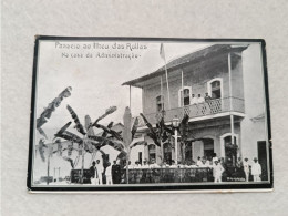 ANTIQUE POSTCARD SÃO TOME E PRINCIPE - PASSEIAO AO ILHEU DAS ROLLAS NA CASA DA ADMINISTRAÇÃO UNUSED - Santo Tomé Y Príncipe