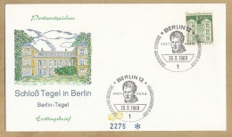 DE.- ERSTTAGSBRIEF. SCHLOSS TEGEL IN BERLIN. DEUTSCHE BAUWERKE AUS 12 JAHRHUNDERTEN. ERSTAUSGABE 26.3.1969. BERLIN 12 - 1948-1970