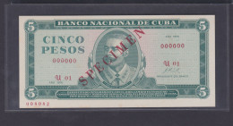 5 PESOS 1970 UNC / SC SPECIMEN - Cuba