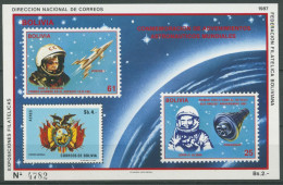 Bolivien 1987 Weltraumfahrt Astronaut Raumkapsel Block 168 Postfrisch (C27911) - Bolivie