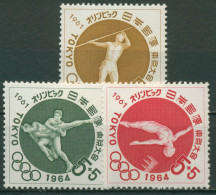 Japan 1961 Olympische Sommerspiele Tokio Speerwerfen, Ringen 777/79 Postfrisch - Ongebruikt