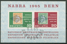 Schweiz 1965 NABRA Bern Marken Mit Rautenstempel Block 20 Gestempelt (C96276) - Blocs & Feuillets