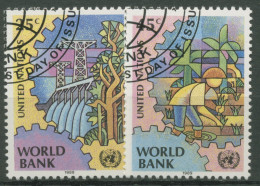 UNO New York 1989 Weltbank Wasserkraft Landwirtschaft 571/72 Gestempelt - Gebraucht