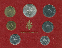 Vatikan 1978 Kursmünzen Papst Paul VI., Blister, 5 - 500 Lire, St, (m5427) - Vaticano