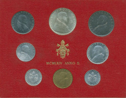 Vatikan 1964 Kursmünzen Papst Paul VI., Im Blister, 1 - 500 Lire, St, (m5423) - Vaticano