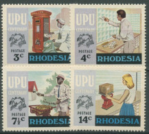 Rhodesien 1974 100 Jahre Weltpostverein UPU 155/58 Postfrisch - Rhodesia (1964-1980)