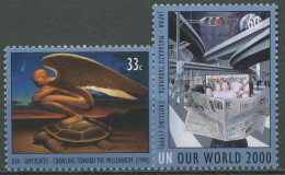 UNO New York 2000 Gemäldeausstellung Schildkröte Mit Engel 835/36 Postfrisch - Unused Stamps