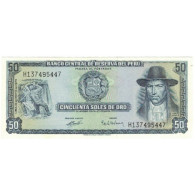 Billet, Pérou, 50 Soles De Oro, 1974, 1974-05-06, KM:101c, SUP - Perú