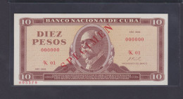 10 PESOS 1968 UNC / SC SPECIMEN - Kuba