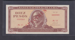 10 PESOS 1970 UNC / SC SPECIMEN - Kuba