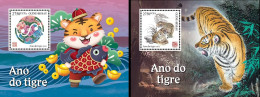 Guinea Bissau 2021, Year Of The Tiger1,  2blocks - Chinese New Year