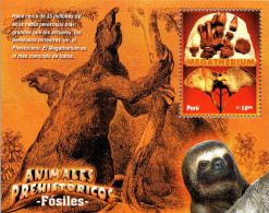 Peru 2007 Prehistoric Animals Souvenir Sheet - Megatherium Sloth Fossil Dinosaur MNH - Fossiles