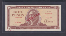 10 PESOS 1983 UNC / SC MUESTRA - Kuba