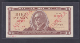 10 PESOS 1986 UNC / SC MUESTRA - Kuba