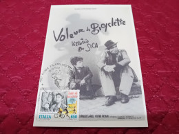 CARTOLINA VOLEUR DE BICICLETTE 1988 - Publicité Cinématographique