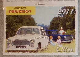 Petit Calendrier De Poche Agenda 2011 Oller  Voiture Peugeot 403 - 12 Pages - Tamaño Pequeño : 2001-...