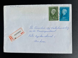 NETHERLANDS 1975 REGISTERED LETTER GROESBEEK TO ARNHEM 26-08-1975 NEDERLAND AANGETEKEND - Storia Postale