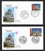 2006 Joint/Commune France And United Nations, SET OF 2+2 FDC'S WITH 1 STAMP: World Heritage Sites - Emissions Communes