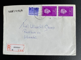 NETHERLANDS 1976 REGISTERED LETTER GROENLO TO UTRECHT 15-11-1976 NEDERLAND AANGETEKEND - Lettres & Documents