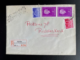 NETHERLANDS 1980 REGISTERED LETTER GOUDA JAN VAN BEAUMONTSTRAAT TO RIDDERKERK NEDERLAND AANGETEKEND - Briefe U. Dokumente