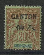 CANTON N° 23 20 Ct Brique Sur Vert Cote 30 € Neuf * (MH) Voir Description - Nuovi