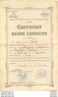 CERTIFICAT DE BONNE CONDUITE AZALBERT JACQUES 16em ESCADRON DU TRAIN DES EQUIPAGES 20/02/1922 FORMAT 31X20CM - Documenti
