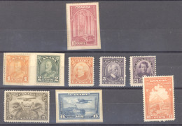 Canada   : 9 Timbres (*) - Used Stamps