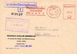 DDR Dienst Brief - Nur Für Den Dienstgebrauch - Afs Friedrich Schiller Universität Jena 1982 - Zentraler Kurierdienst