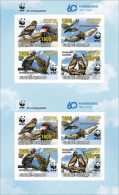 Guinea Bissau 2021, WWF, Eagles, Overp. Yellow, 8val In Sheetlet IMPERFORATED - Guinée-Bissau